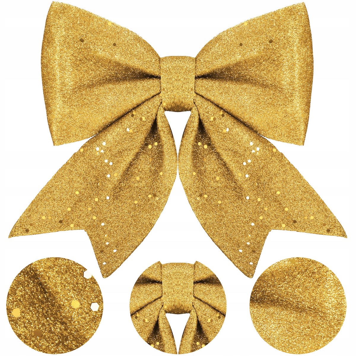 KOKARDKA NA CHOINKĘ OZDOBA BŁYSZCZĄCA STROIK KOKARDA DUŻA ZAWIESZKA 1szt