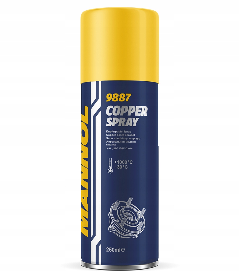 Uniwersalny Miedziany Smar Aerozol Spray Mannol Copper Smar 250 ml