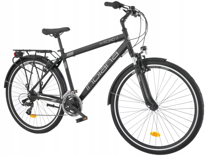 Rower trekkingowy Indiana X-Road 1.1 M19 28 cali męski Czarny