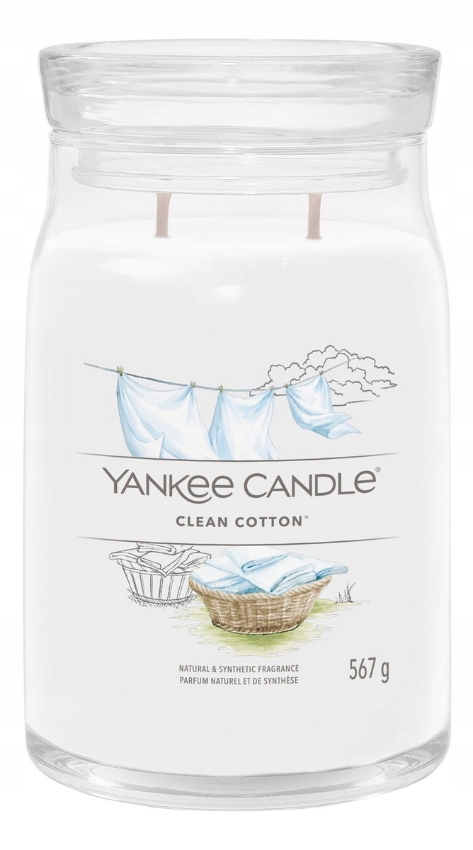 Yankee Candle Vonná svíčka Clean Cotton 576 g
