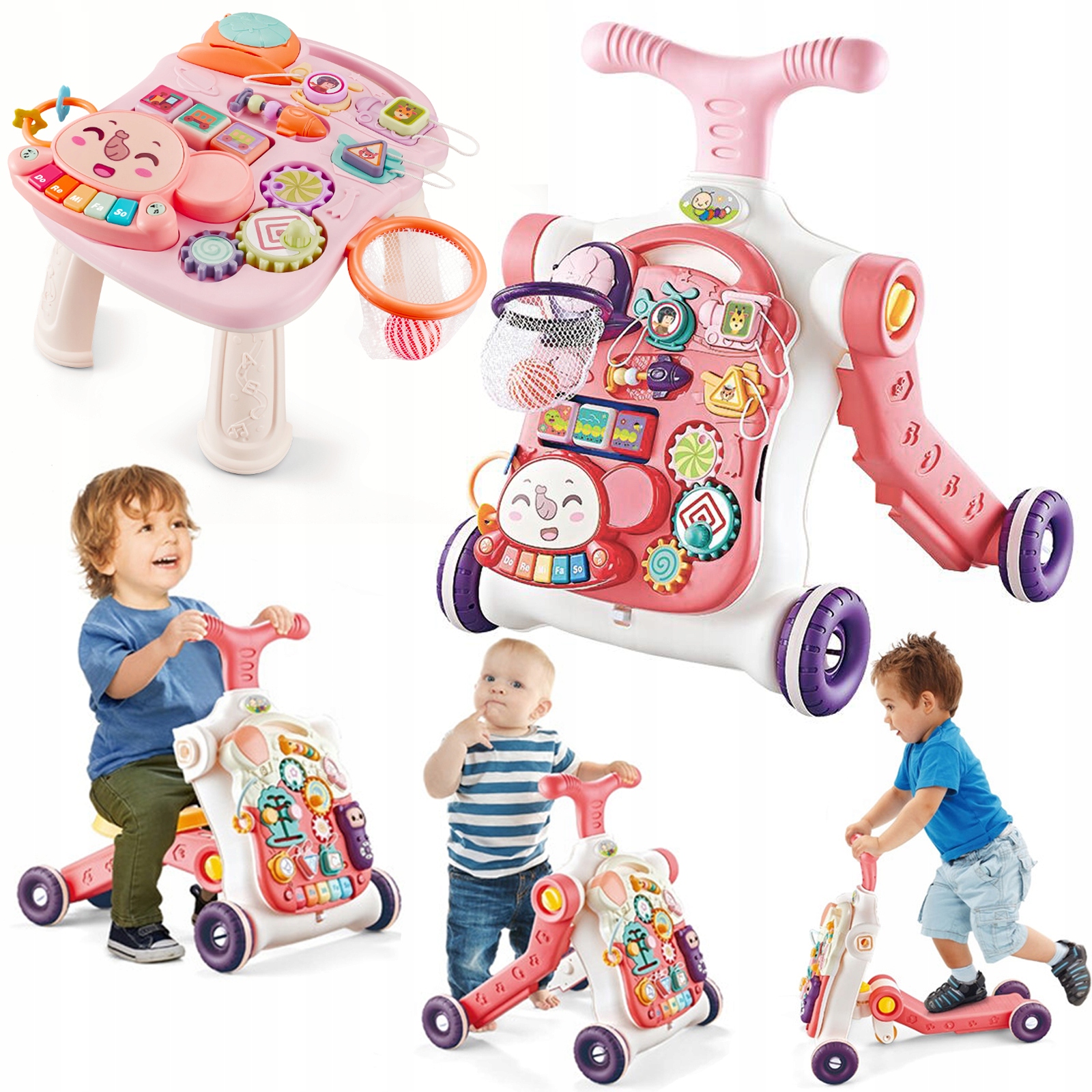 

Pchacz Interaktywny Chodzik 7w1 Edukacyjny Stolik