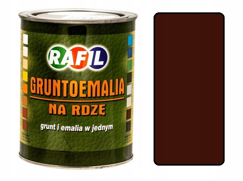 

Gruntoemalia farba na rdzę Rafil 0,8L brąz RAL8017