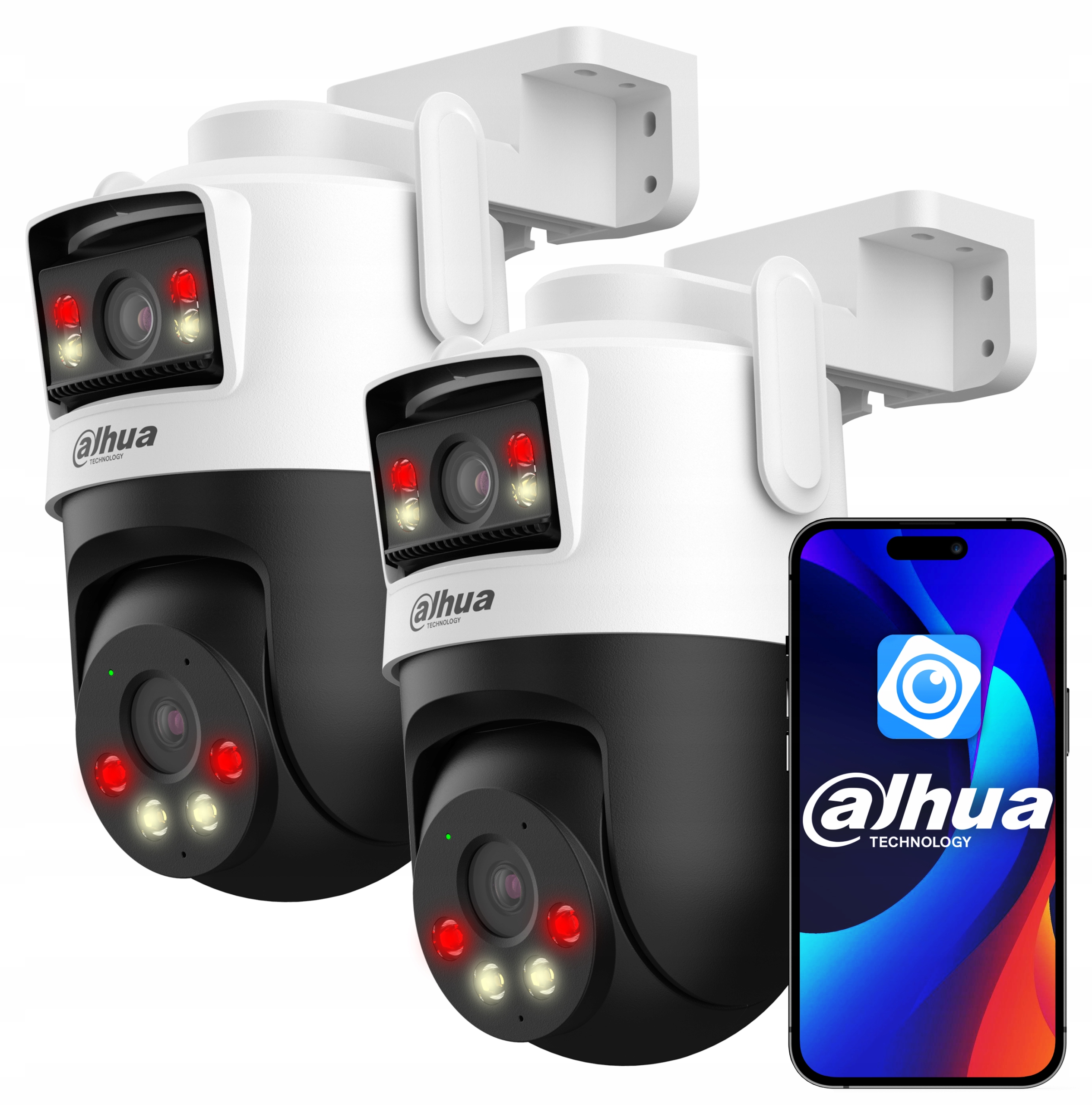 WiFi kamera Dahua 10Mpx (2x 5MP) P5D-5F-PV Reproduktor Mikrofón 2ks Sada