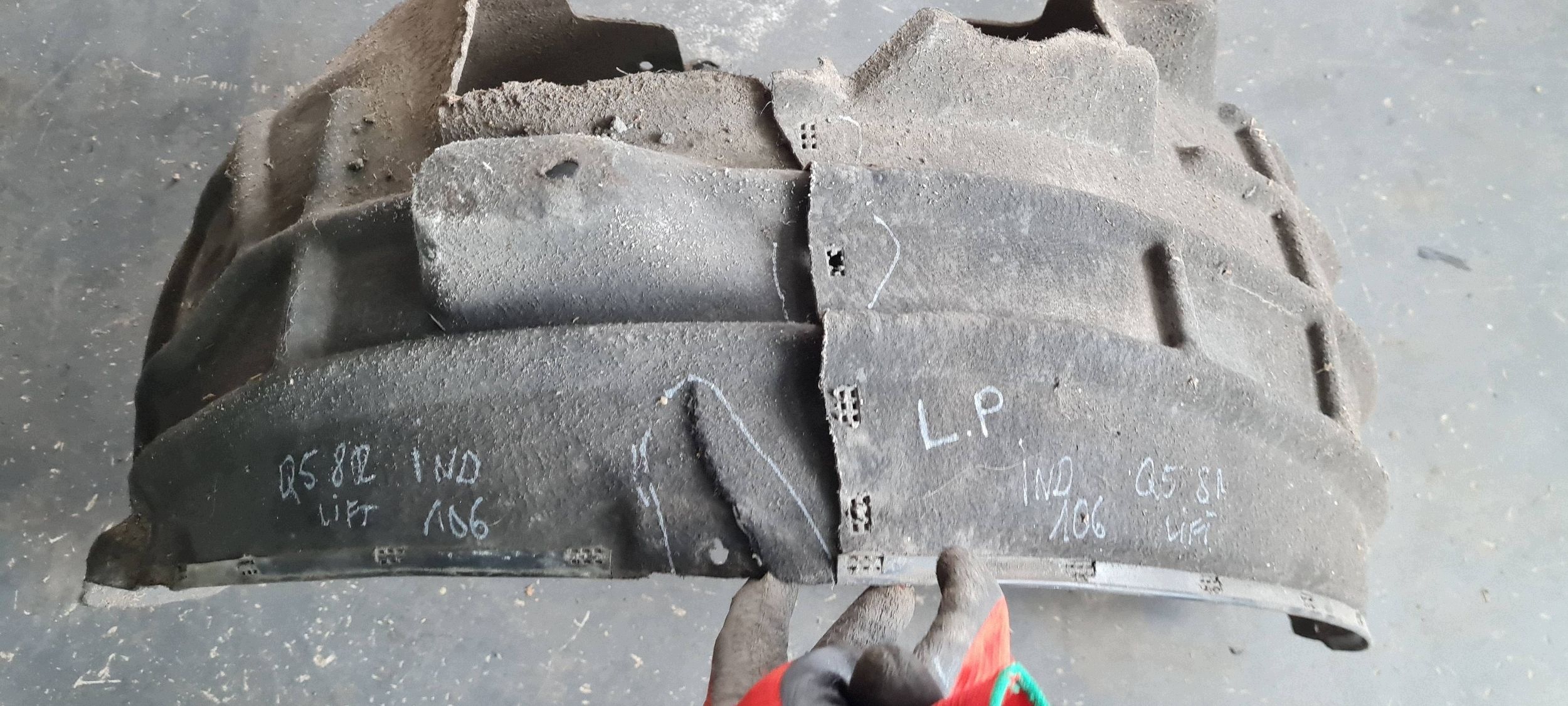 Q5 8R SQ5 LIFT mudguard left left front MATERIAL ORG 8R0821171L