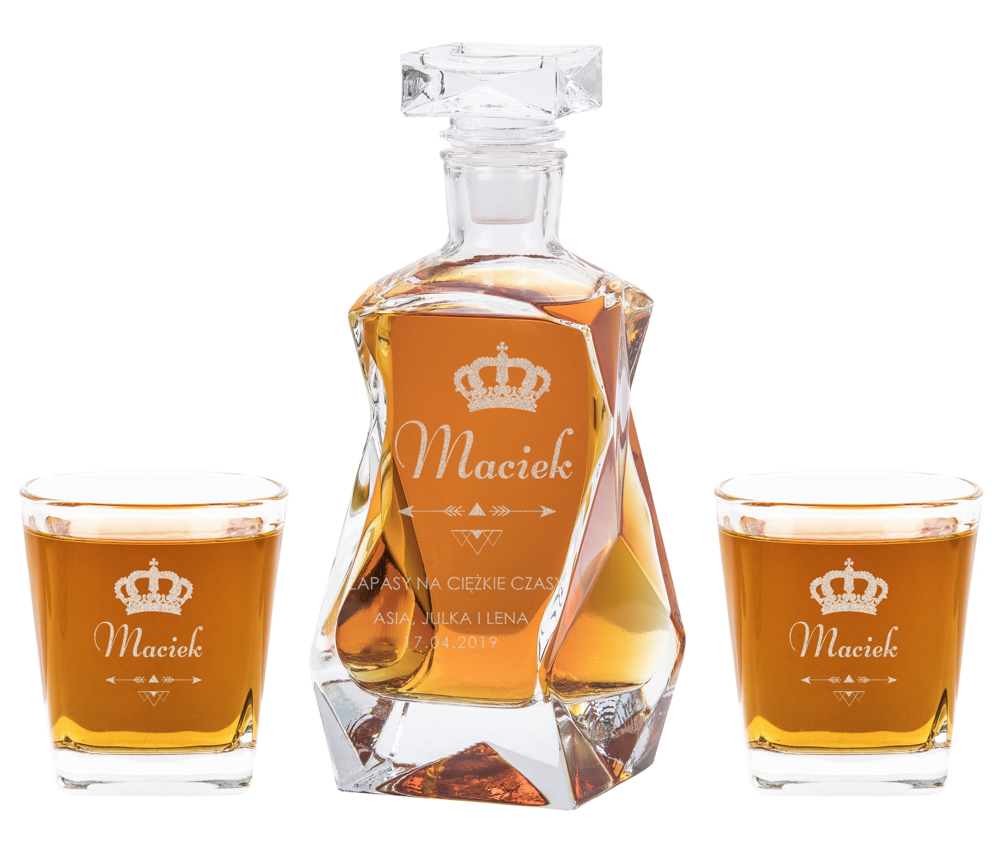 

Karafka Z Grawerem 2 Szklanki Do Whisky Grawer