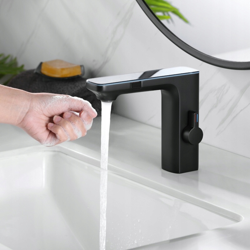 BATERIA ŁAZIENKOWA BEZDOTYKOWA F14-BL CZARNA LCD Marka Hydrosan