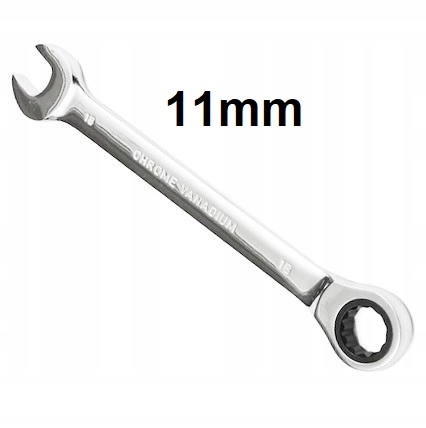 

Klucz płasko-oczkowy z grzechotką 11mm CrV chrom