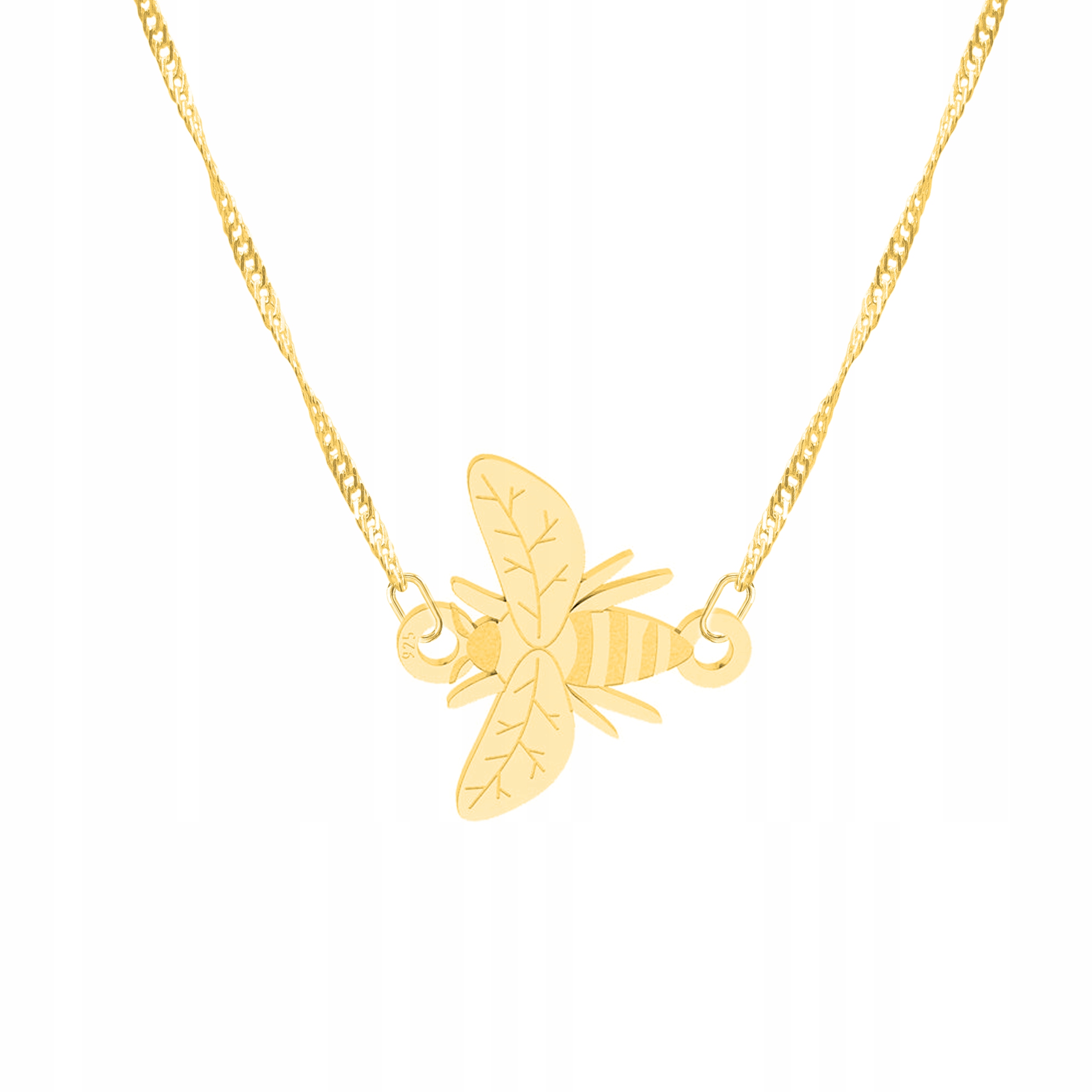 Řetízek zlatý náhrdelník 925 Včela