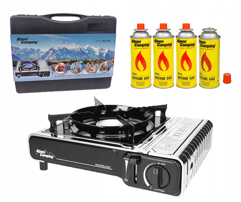 

Kuchenka Turystyczna gazowa Alpen 4xGAZ inox