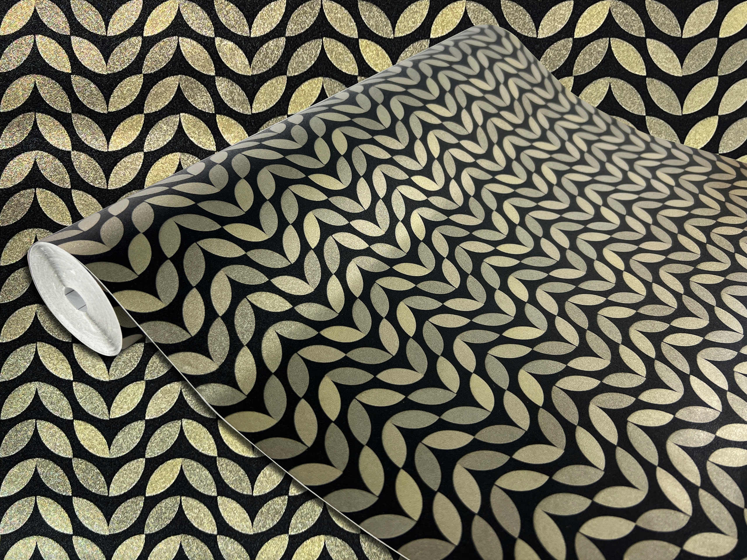 Samolepicí dýha na nábytek Stěny Fólie Pvc Dekorativní Zlatý Vzor 45 cm