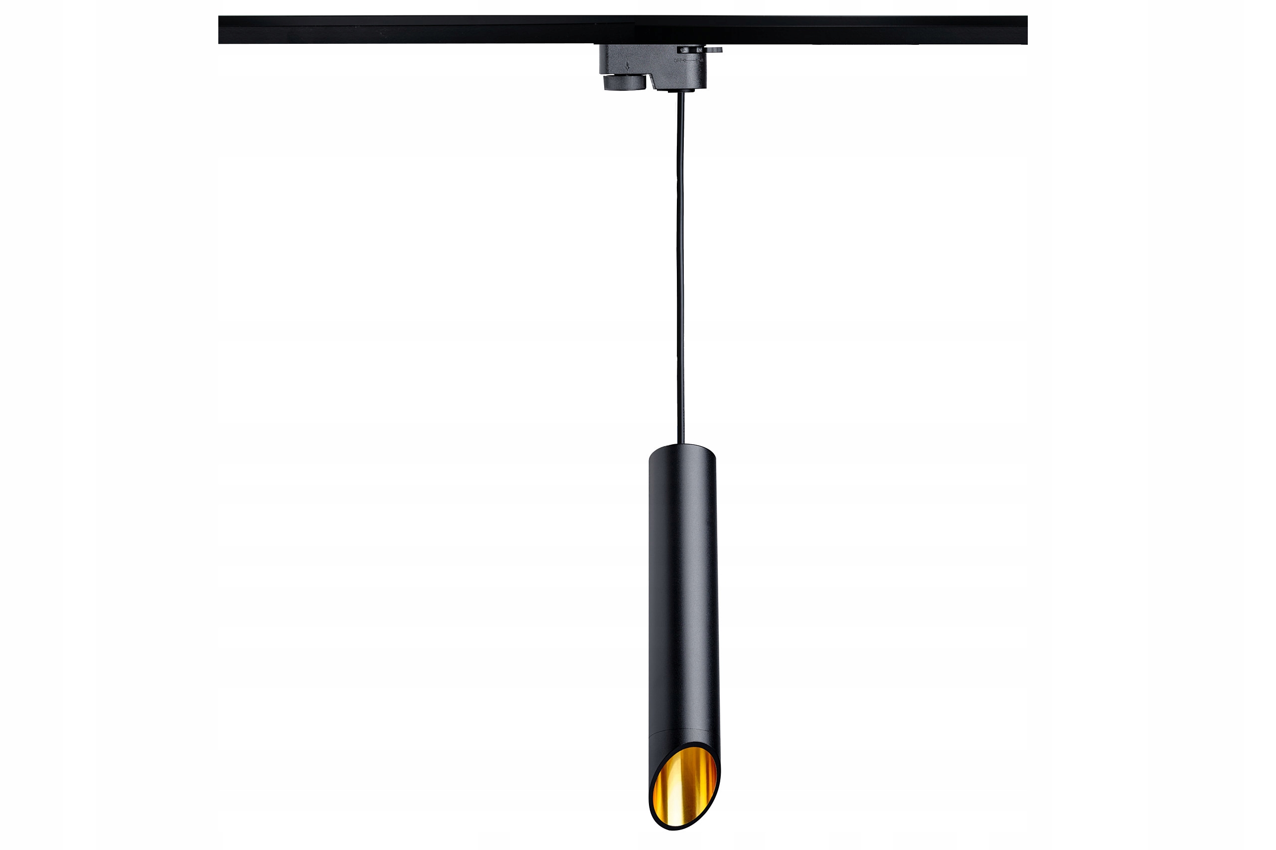 

Lampa Tuba GU10 szynowa 1-fazowa czarno złota 30cm