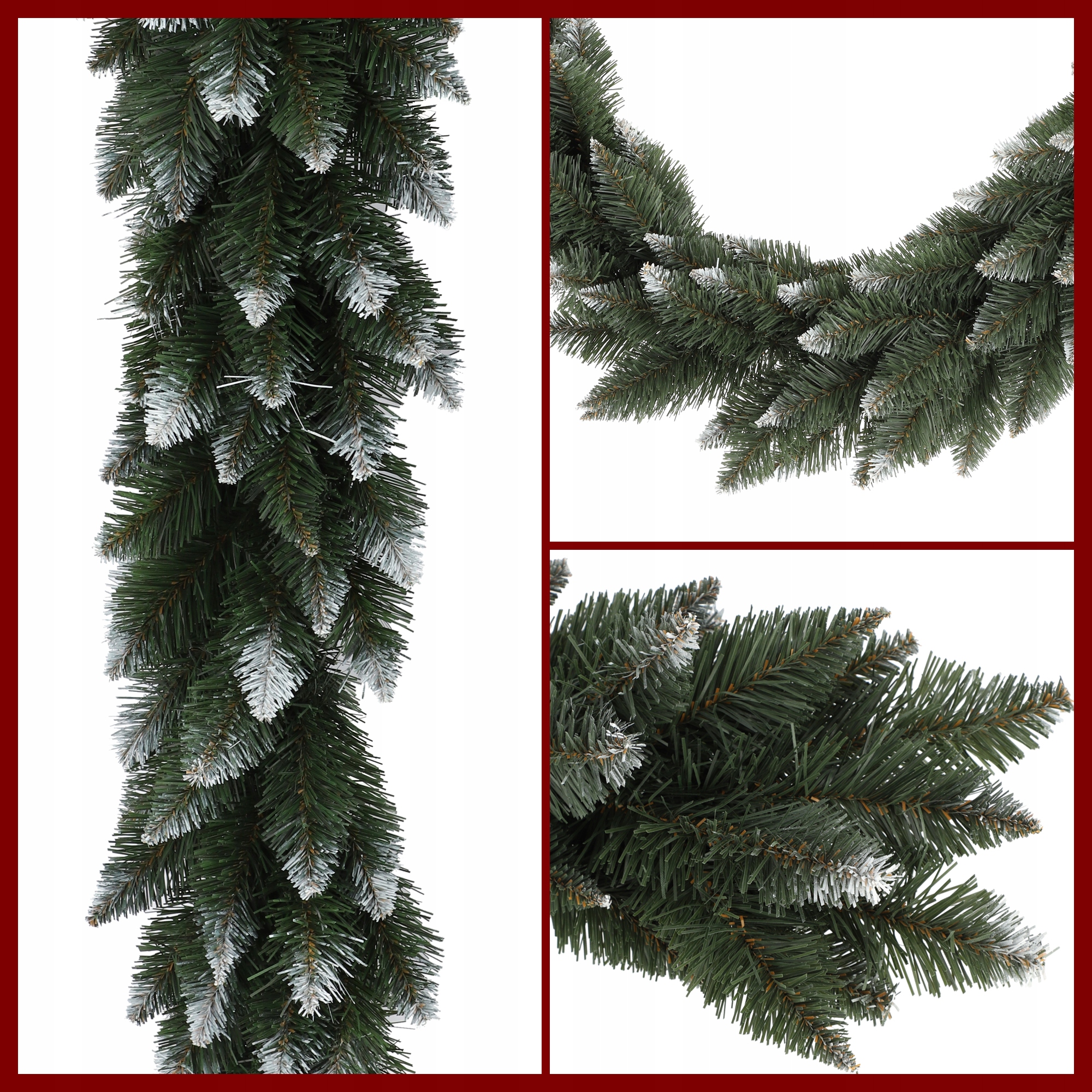 GIRLANDA CHOINKOWA ŚWIĄTECZNA 110 CM OŚNIEŻONA Wysokość maksymalna 110 cm