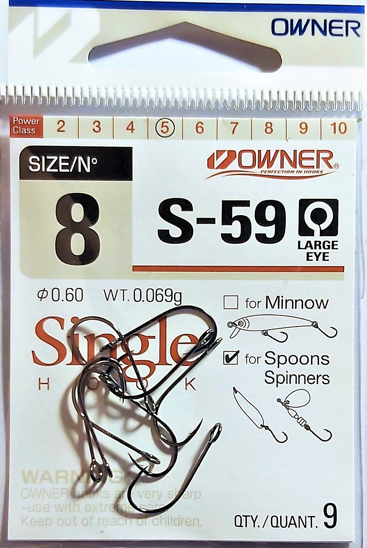 Haki Owner S-59 8 spinningowe do błystek czeburaszki