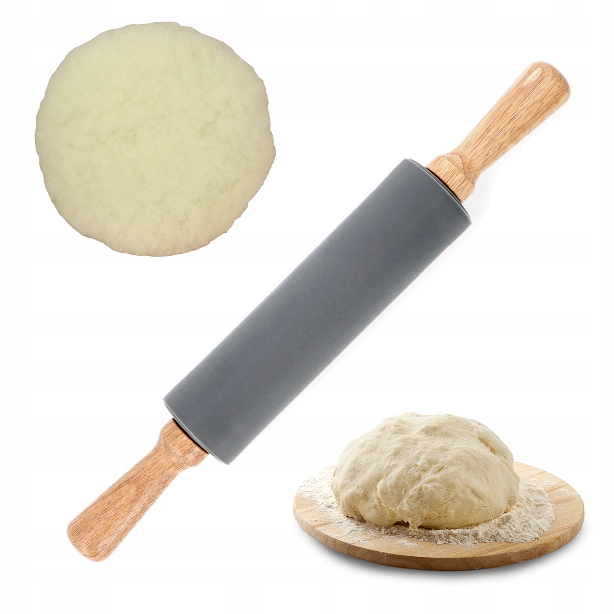 

Wałek silikonowy nieprzywierający 38 cm szary