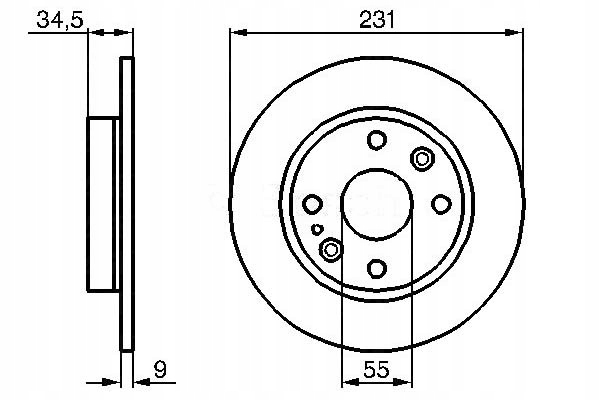 BOSCH КОМПЛЕКТ ДИСК ГАЛЬМІВНИХ Na0126251a Na01262