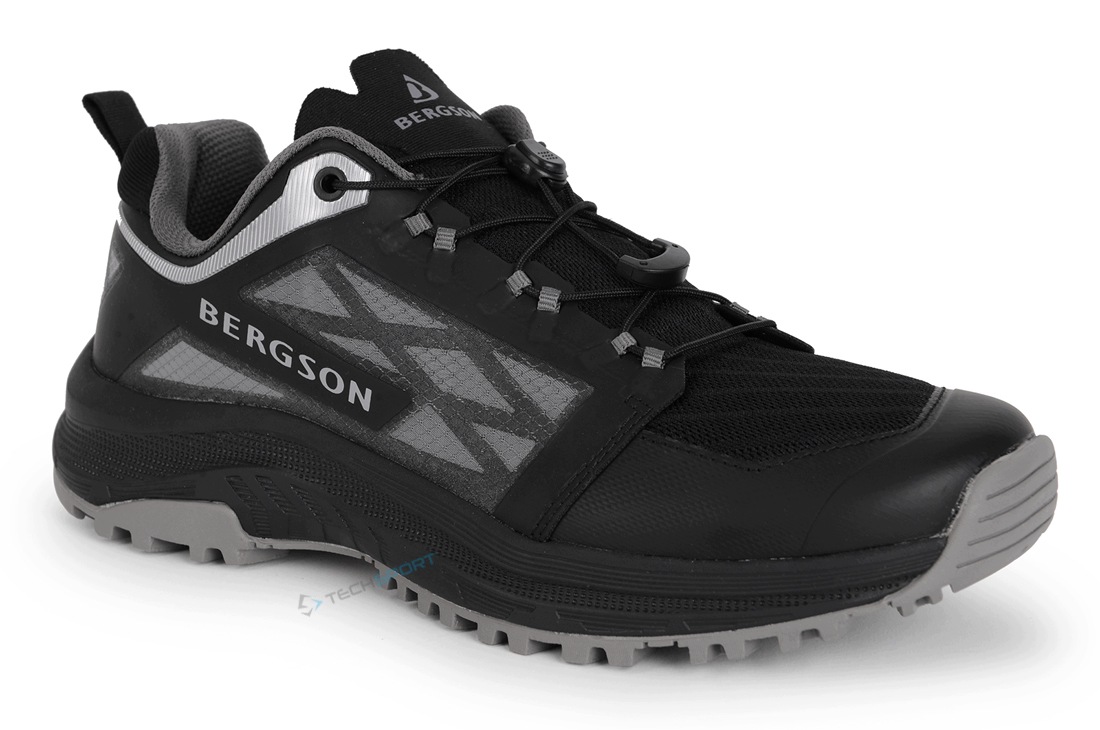 Męskie Buty Sportowe Trekkingowe Na Co Dzień Bergson Tsavo Czarne 47