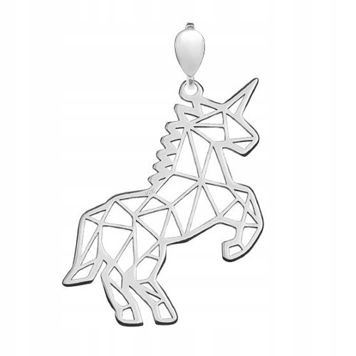 

Wisiorek Zawieszka Jednorożec Origami srebro 925