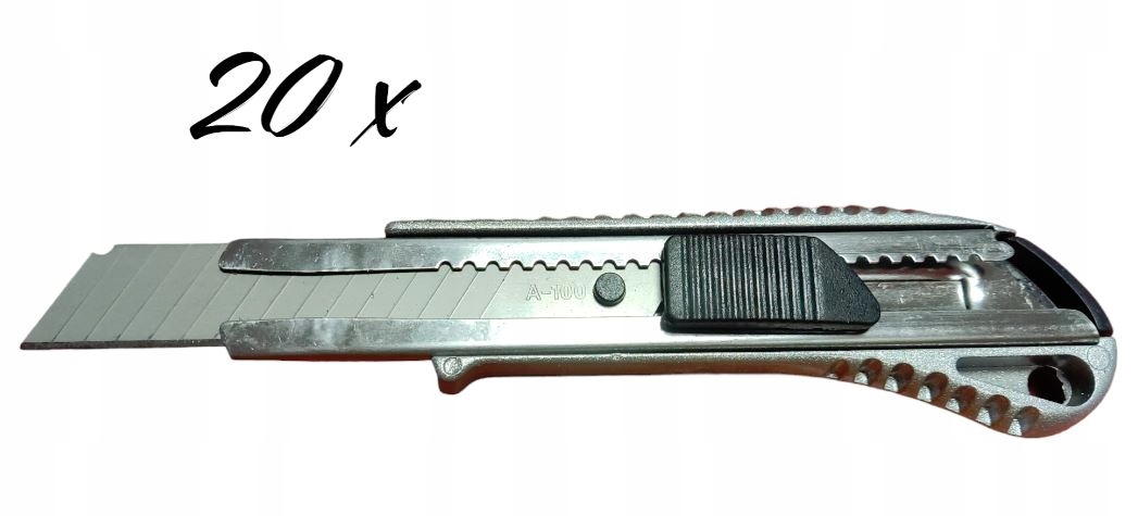 Nůž na odlamovací čepele 18 mm na tapety kovový Tapeciak Nůžky Kormax 20 ks
