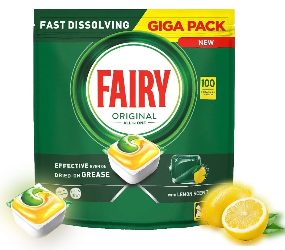 Levně Fairy Kapsle Do Myčky All in One Lemon 100 ks