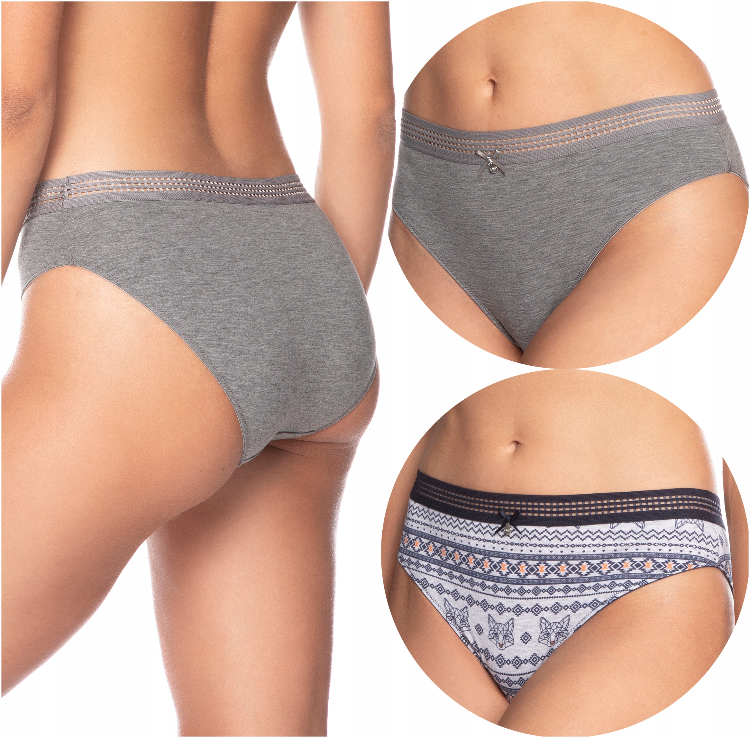 

Majtki damskie 2-PAK figi bikini Lama 1433BI M