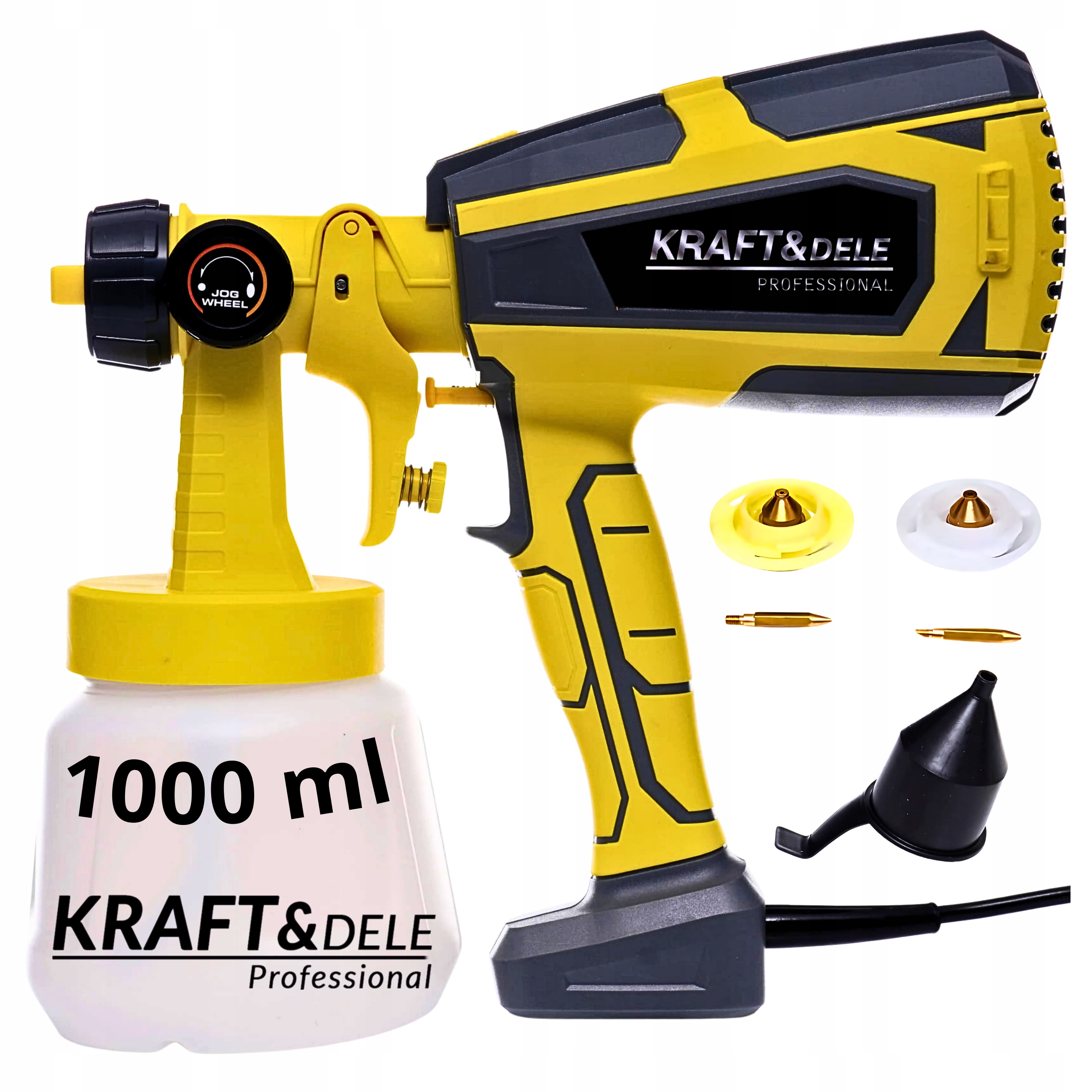 Pistole na malování KD1656 500 W 1000 ml stříkací, 3 trysky, lakové barvy