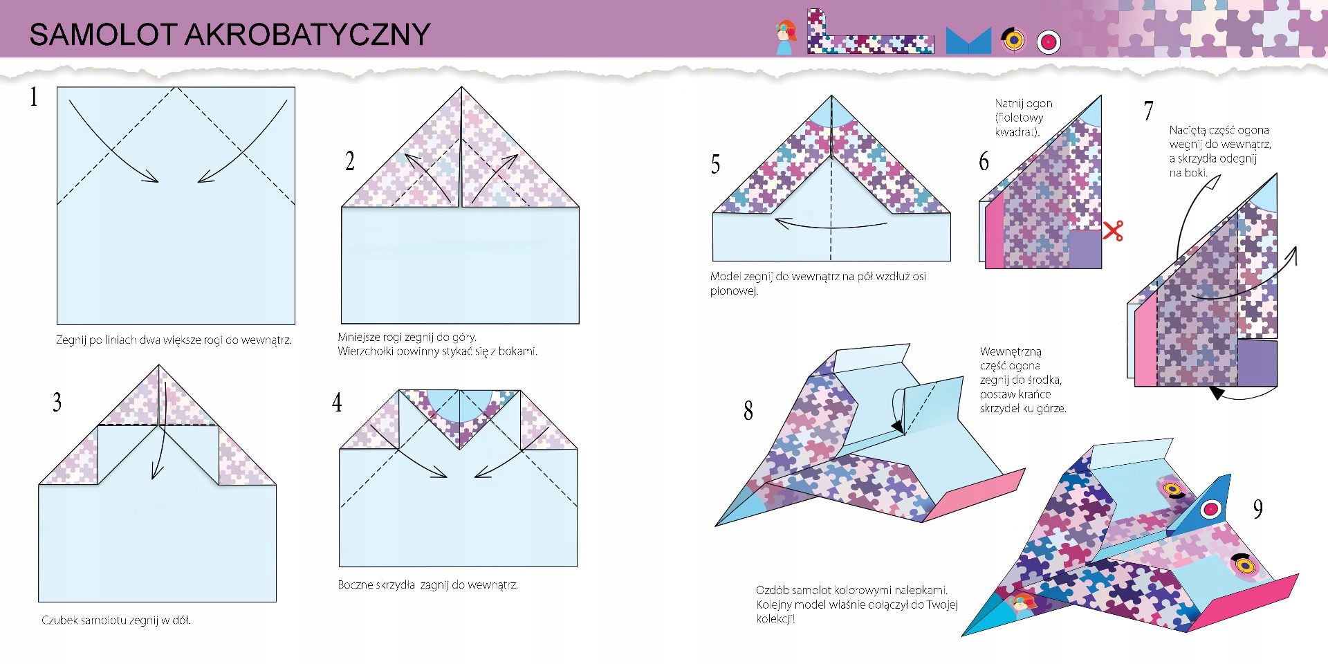 DLA DZIECI Samoloty Moje pierwsze ORIGAMI |Łatwe| ISBN 9788377919453