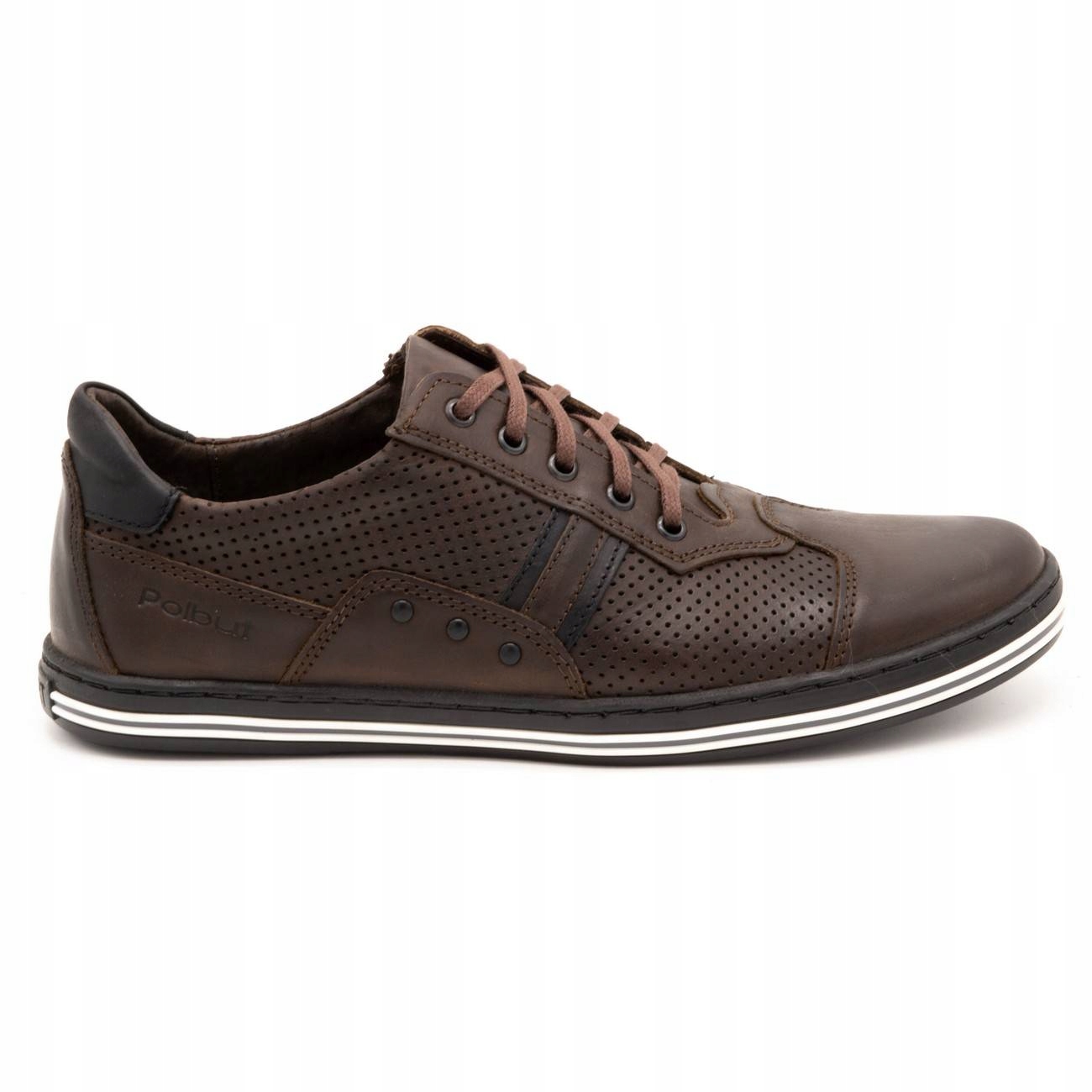 

Buty Męskie Skóra Casual Polskie 1801P C Brąz 40
