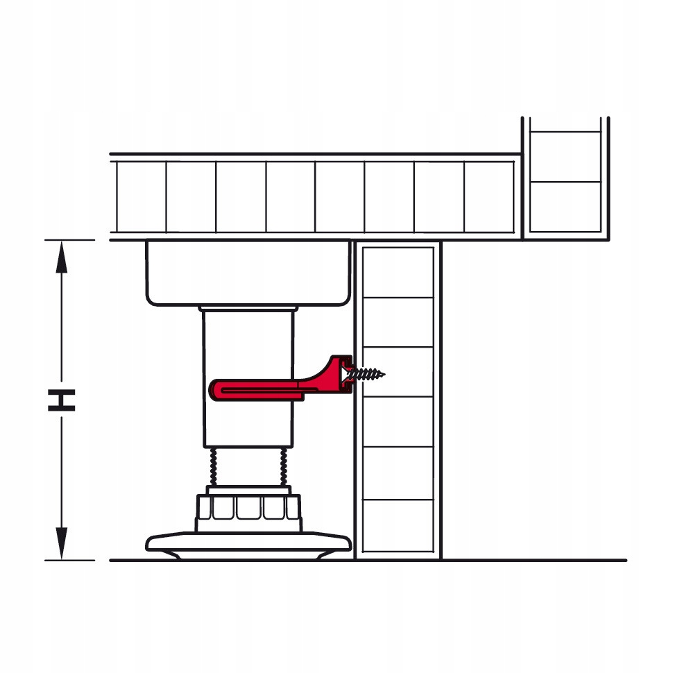10 x Klips do cokołu / nóżki Axilo HAFELE Liczba sztuk w ofercie 10 szt.
