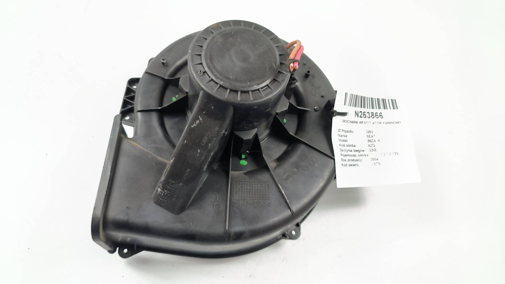 heating fan cab 6Q1820015C SEAT IBIZA III