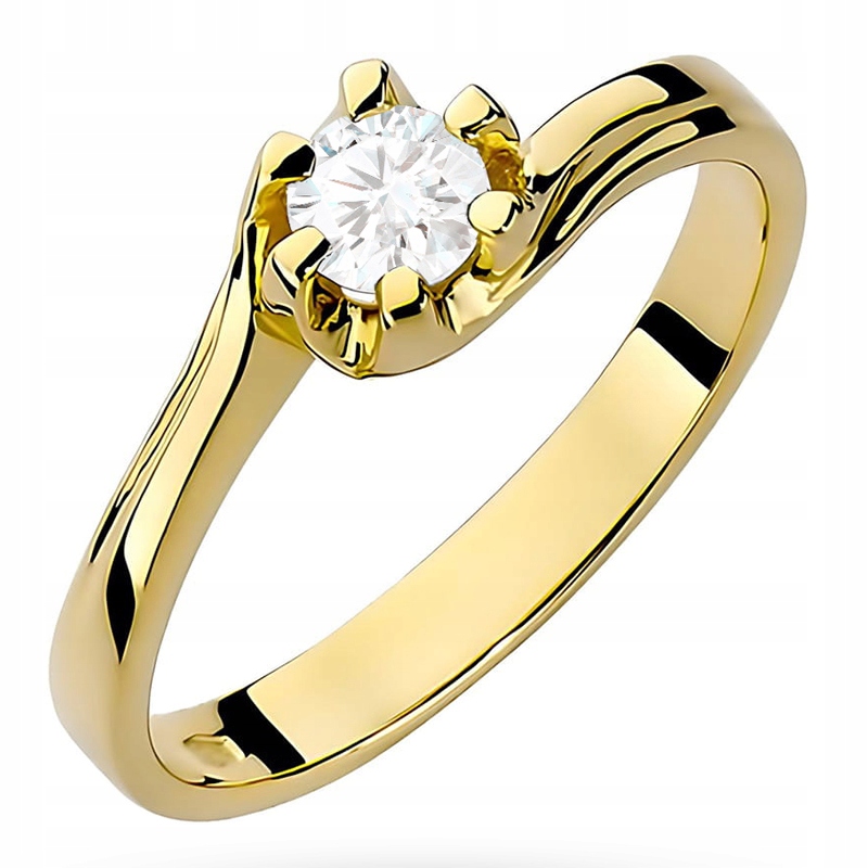 Zlatý Prstýnek pr. 585 Šroubovaný s laboratorním diamantem 0,30 ct 14k