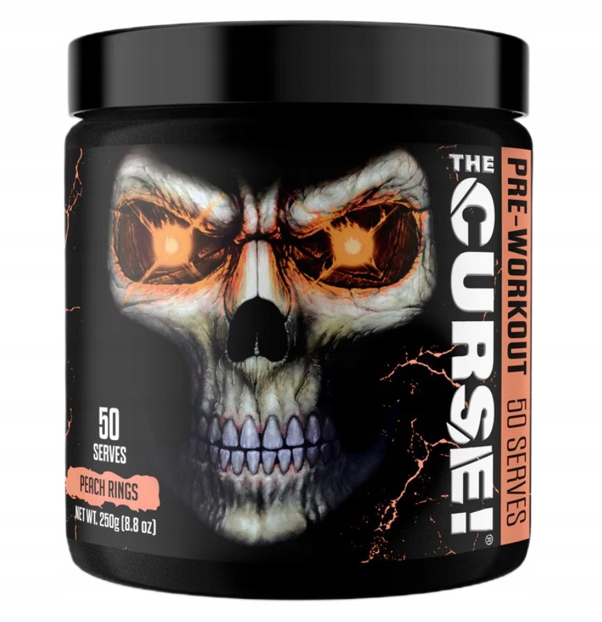 Jnx Sports The Curse! Předtréninkový přípravek, broskvové kroužky, 250 g