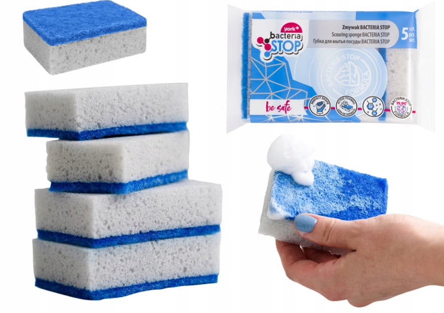 

Zmywak Kuchenny Bacteria Stop Gąbka Do Naczyń x5