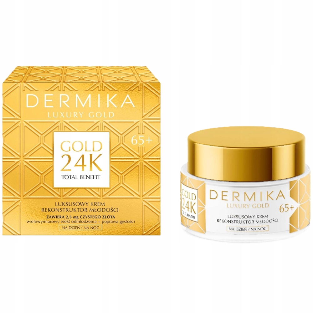 Dermika Luxury Gold 24K Denní a noční krém proti vráskám 65+ 50 ml