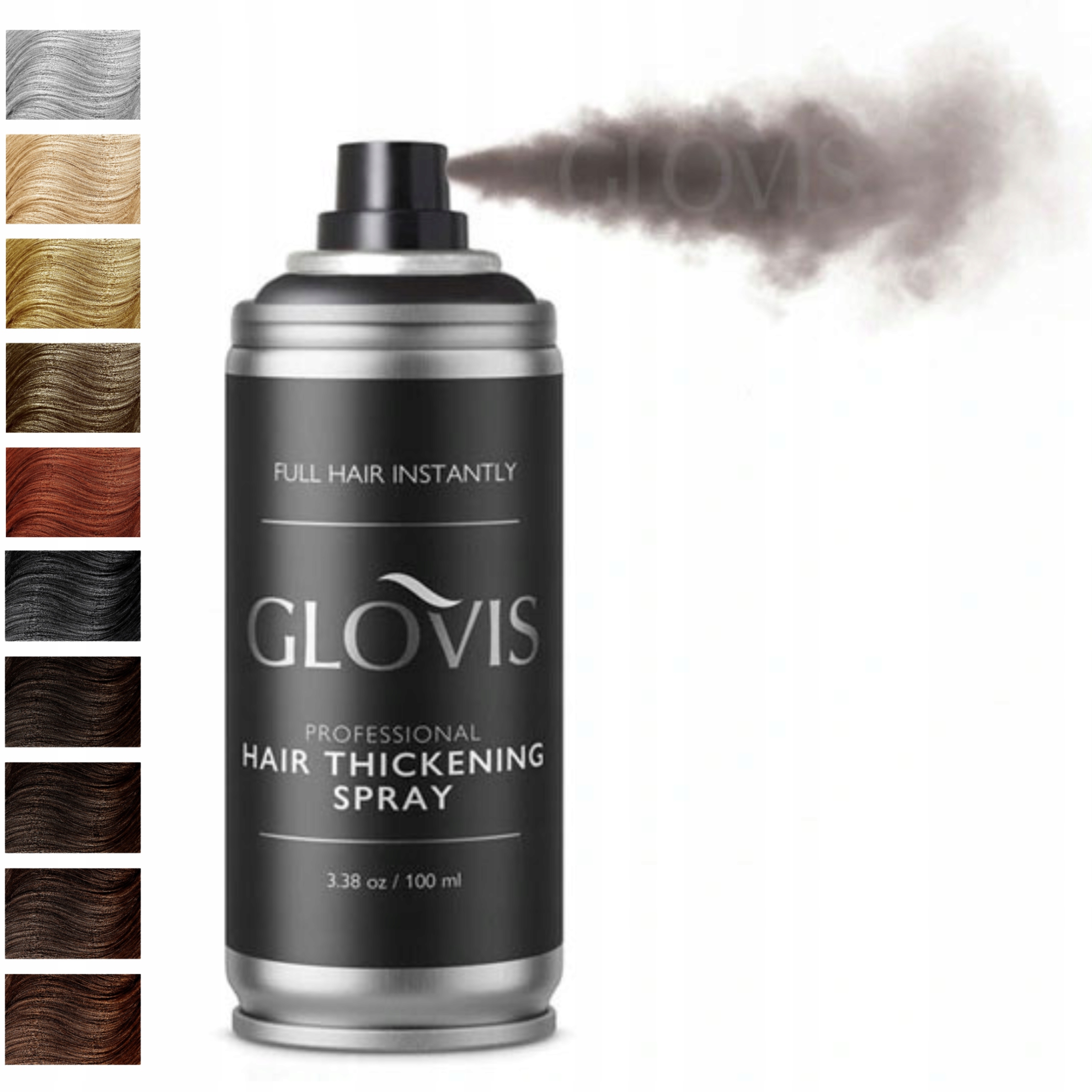 Glovis 100 ml Mikrovlákna ve spreji Voděodolné Zahušťování vlasů