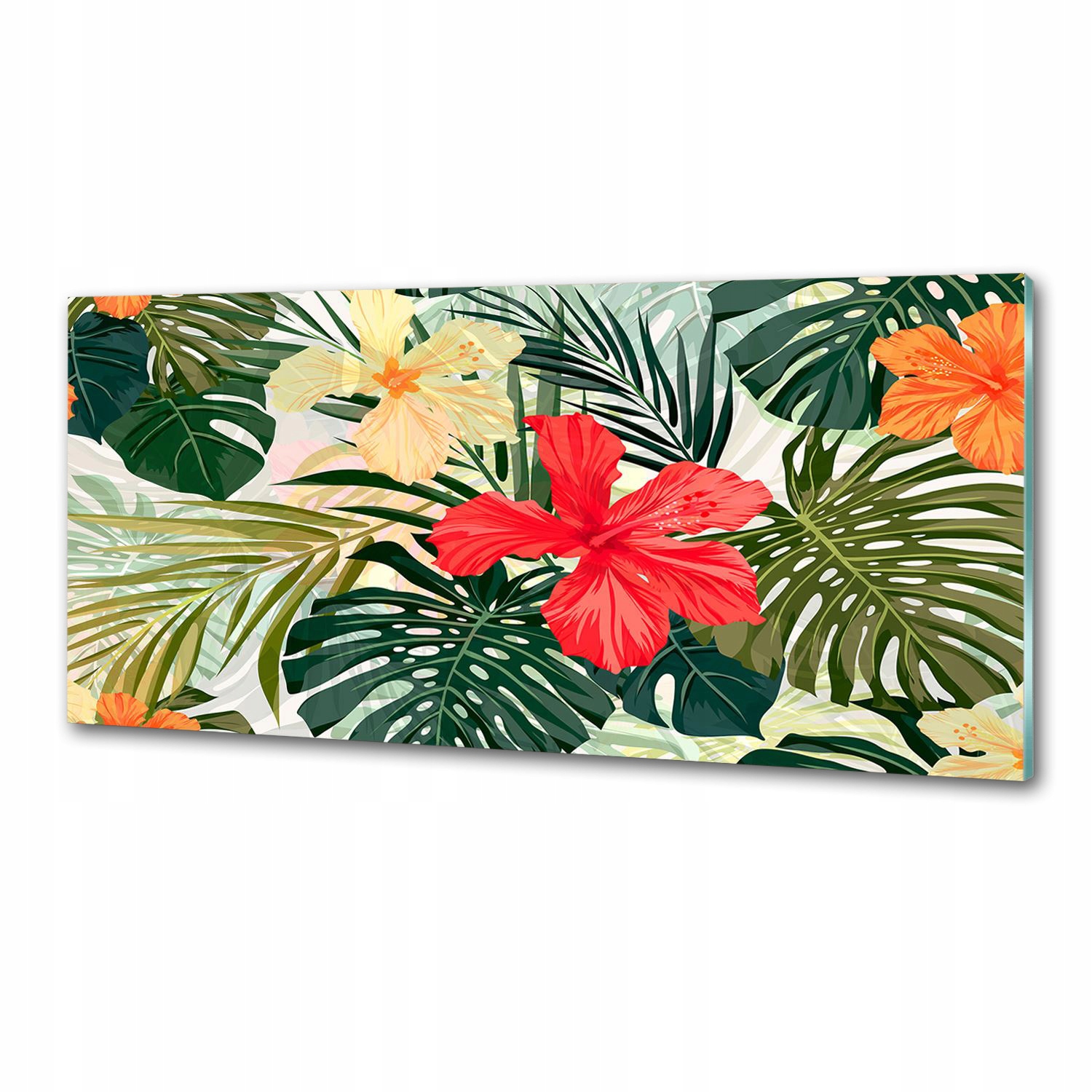 Panel do kuchyně Havajské květiny 125 x 50 cm Lepidlo