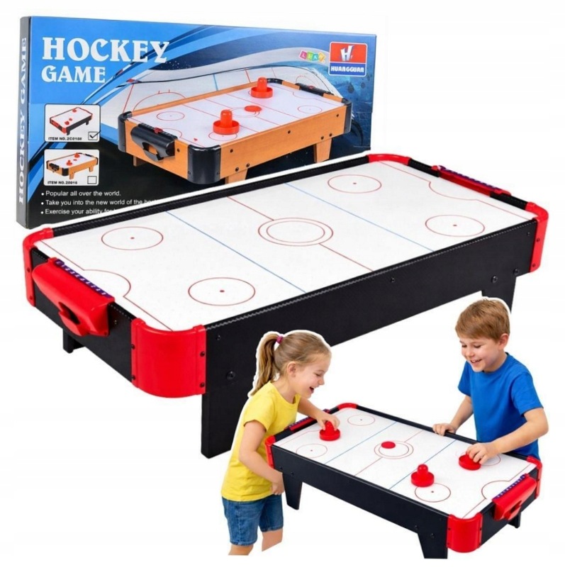 Mini stół air hockey stołowy czarny