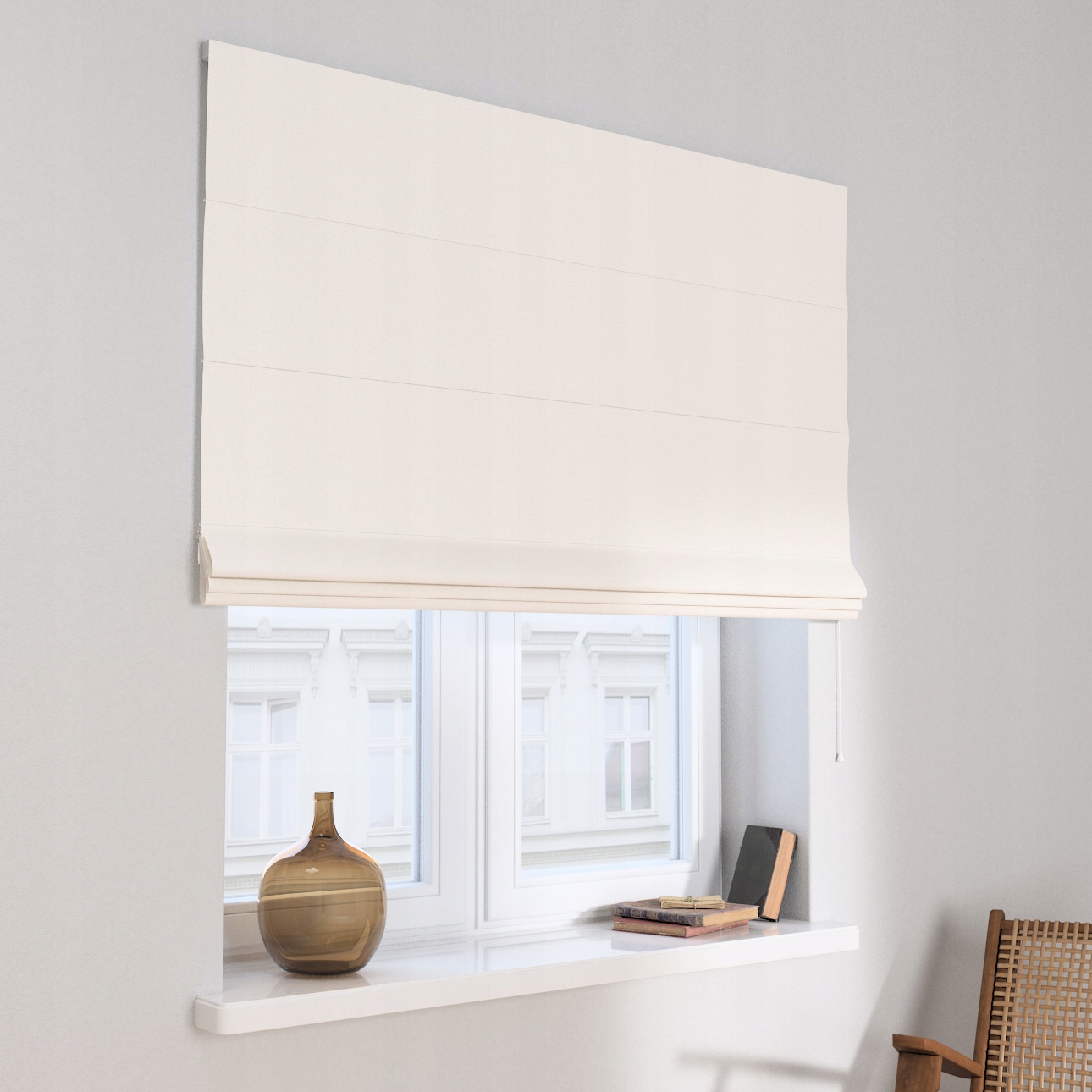 Hotová rímska roleta Capri 80x160 cm biela