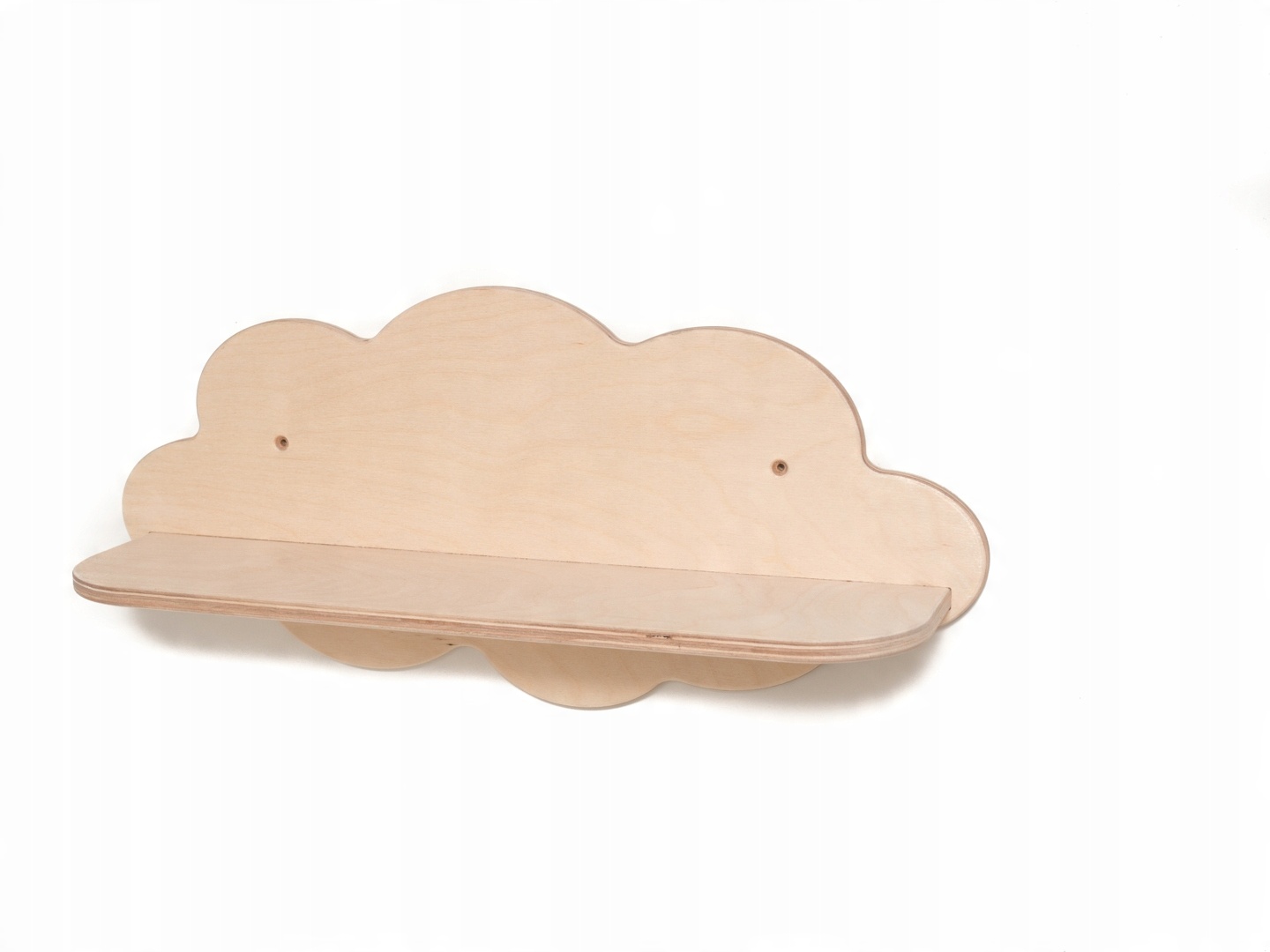 

Półka chmurka mini, Sklejka surowa 43cm. Dwa-tak