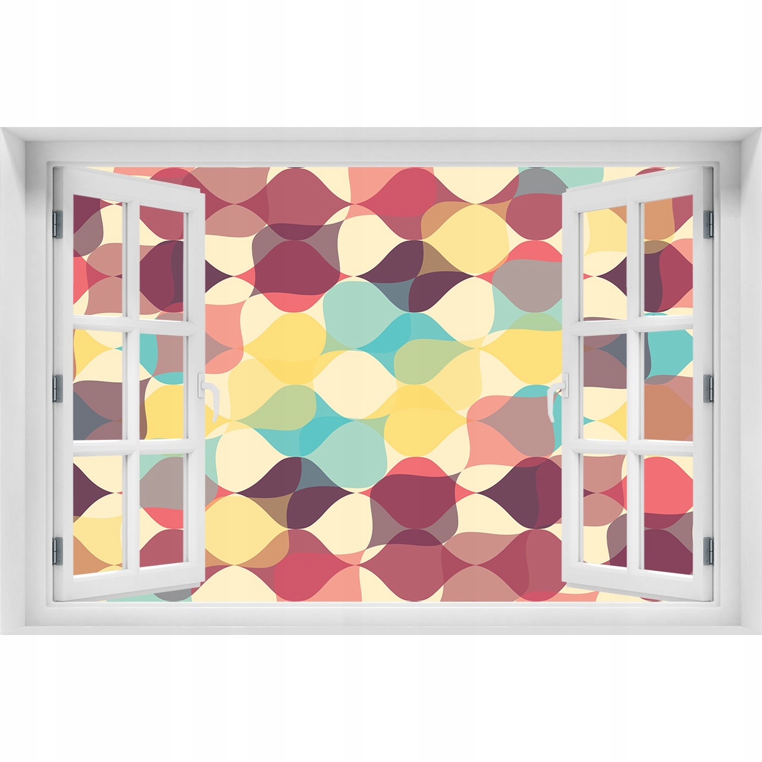 

3D Okno Naklejka na ścianę Geometryczne tło 90x60