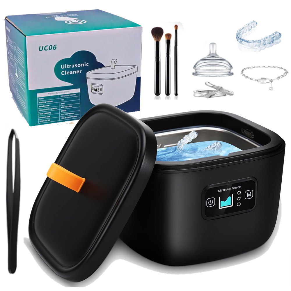 Myjka Ultradźwiękowa Sterylizator Kosmetyczny Pojemny 255ML Mocny 24W 42kHz