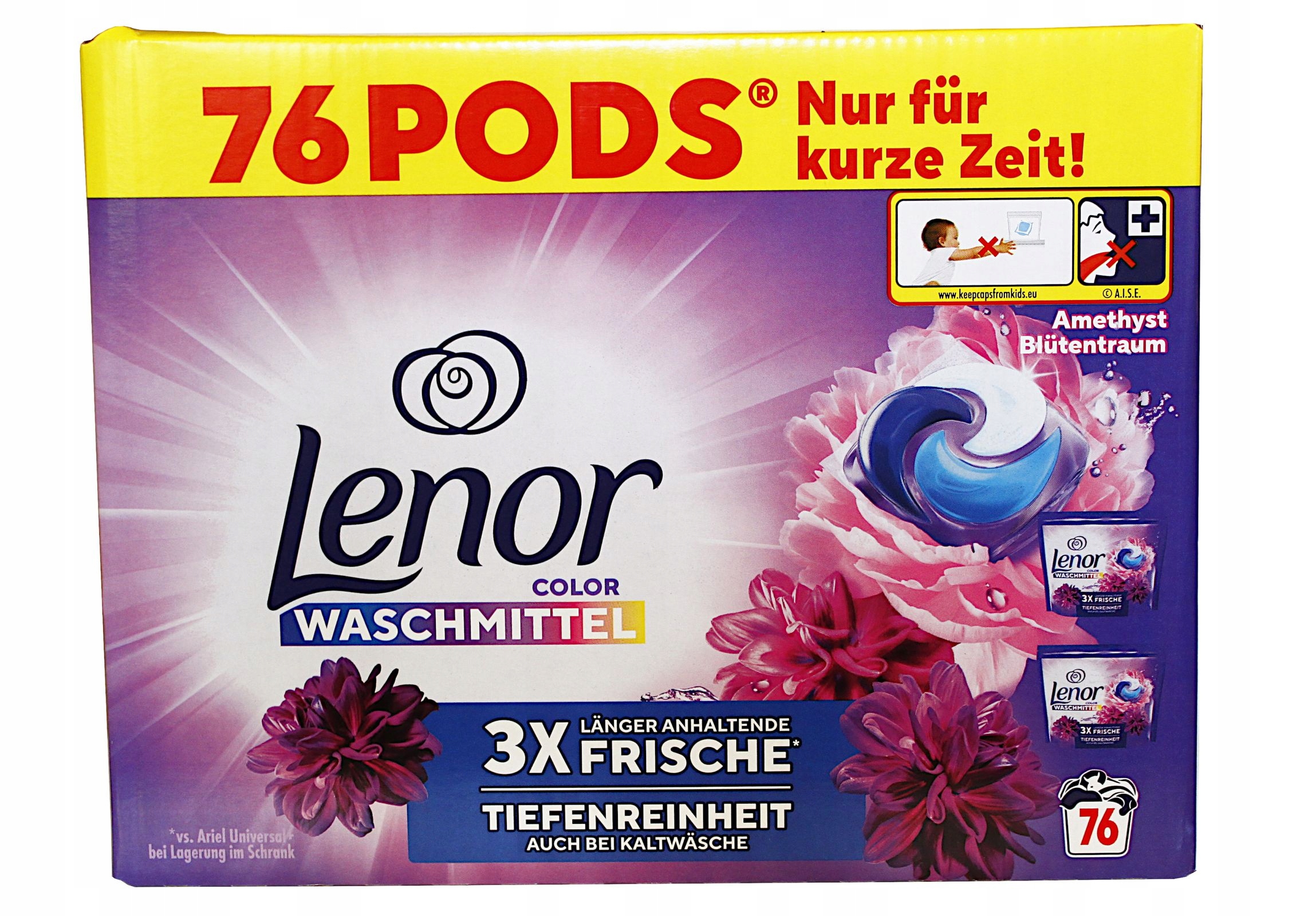 Lenor kapsułki do prania Kolor Amethyst Blutentraum Box 76 szt.