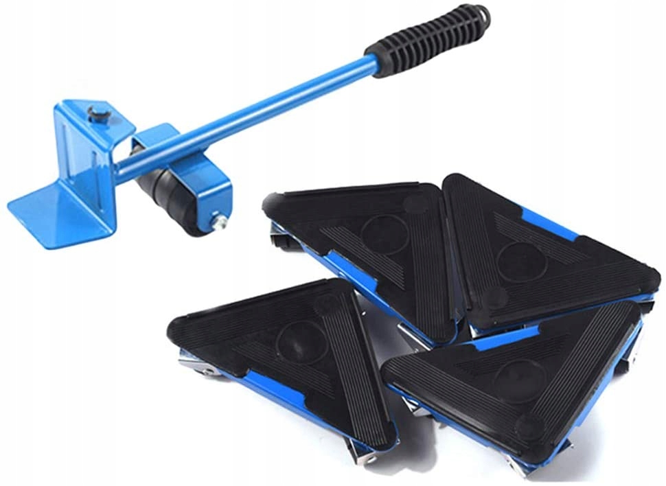 ZESTAW ROLKI DO TRANSPORTU MEBLI PRZESUWANIA Z PODNOŚNIKIEM 200 kg 5ELE