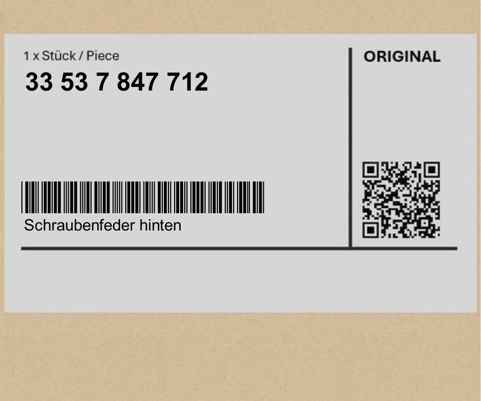 Sprężyna zawieszenia tylna BMW 4 F83 M4 F83 M4 LCI