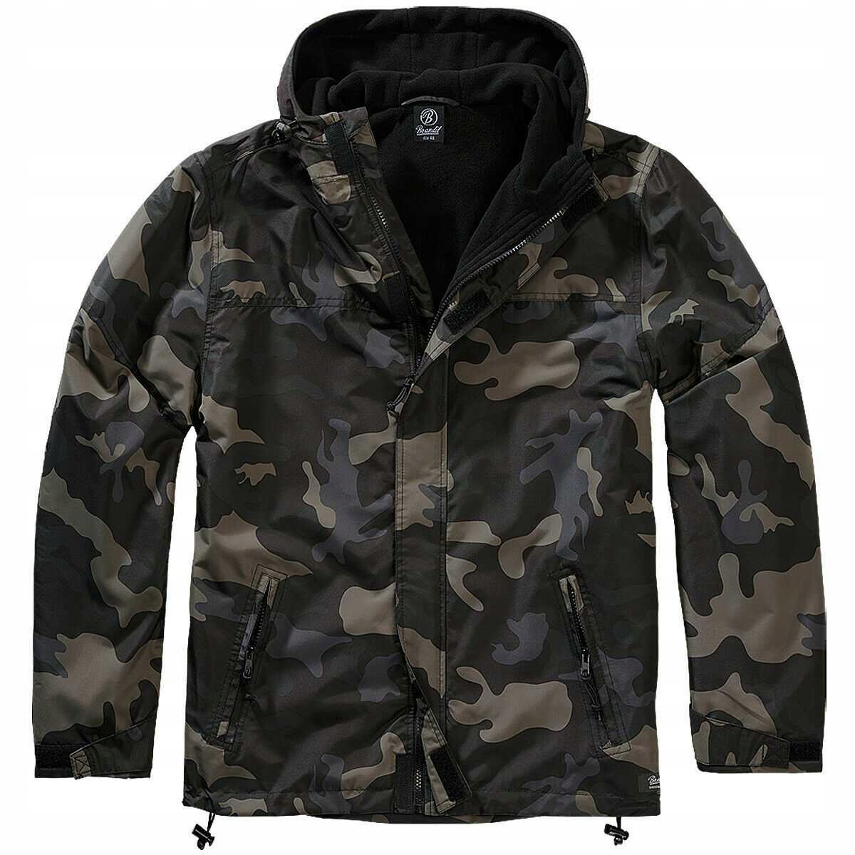 Kurtka BRANDIT Windbreaker Frontzip Darkcamo XL Wzór dominujący bez wzoru