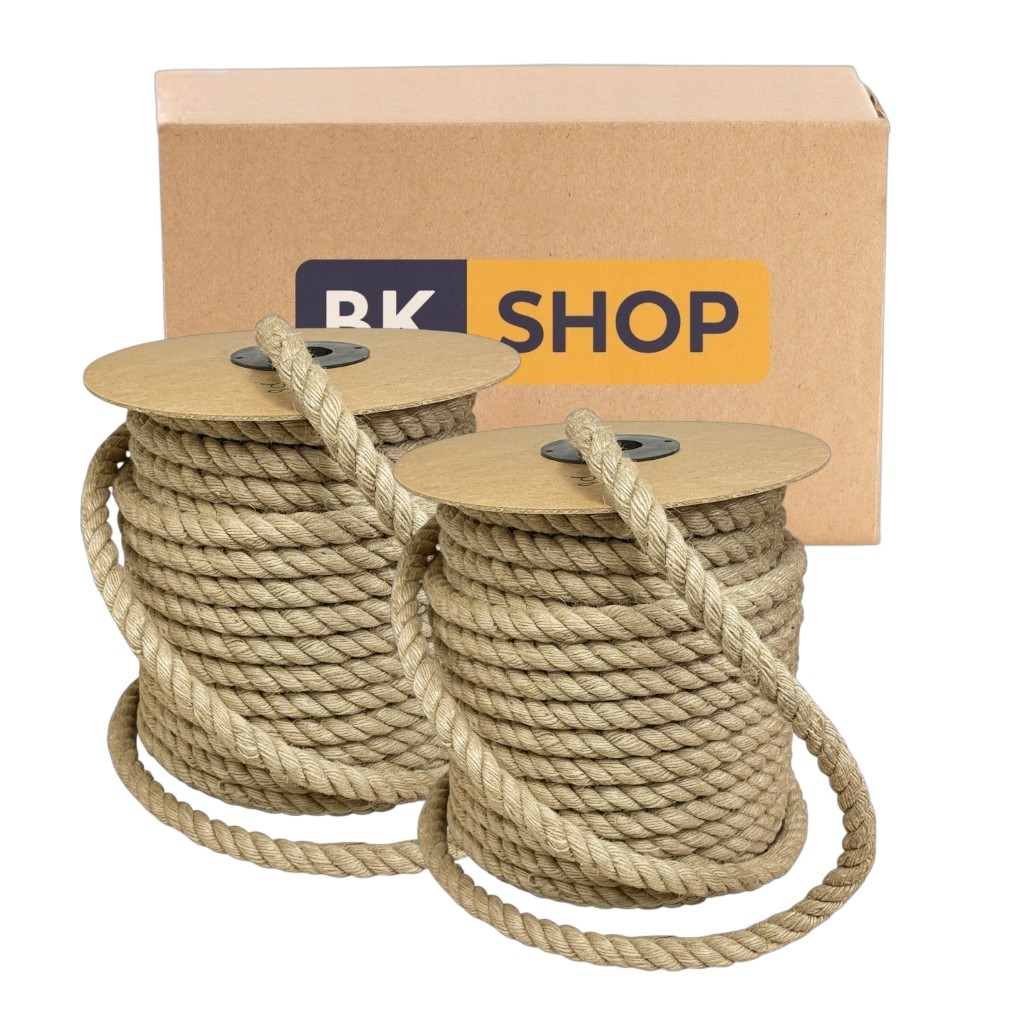 Lina Jutowa 50 m fi18 Naturalna Skręcana Sznur żeglarski Do Dekoracji 18 mm