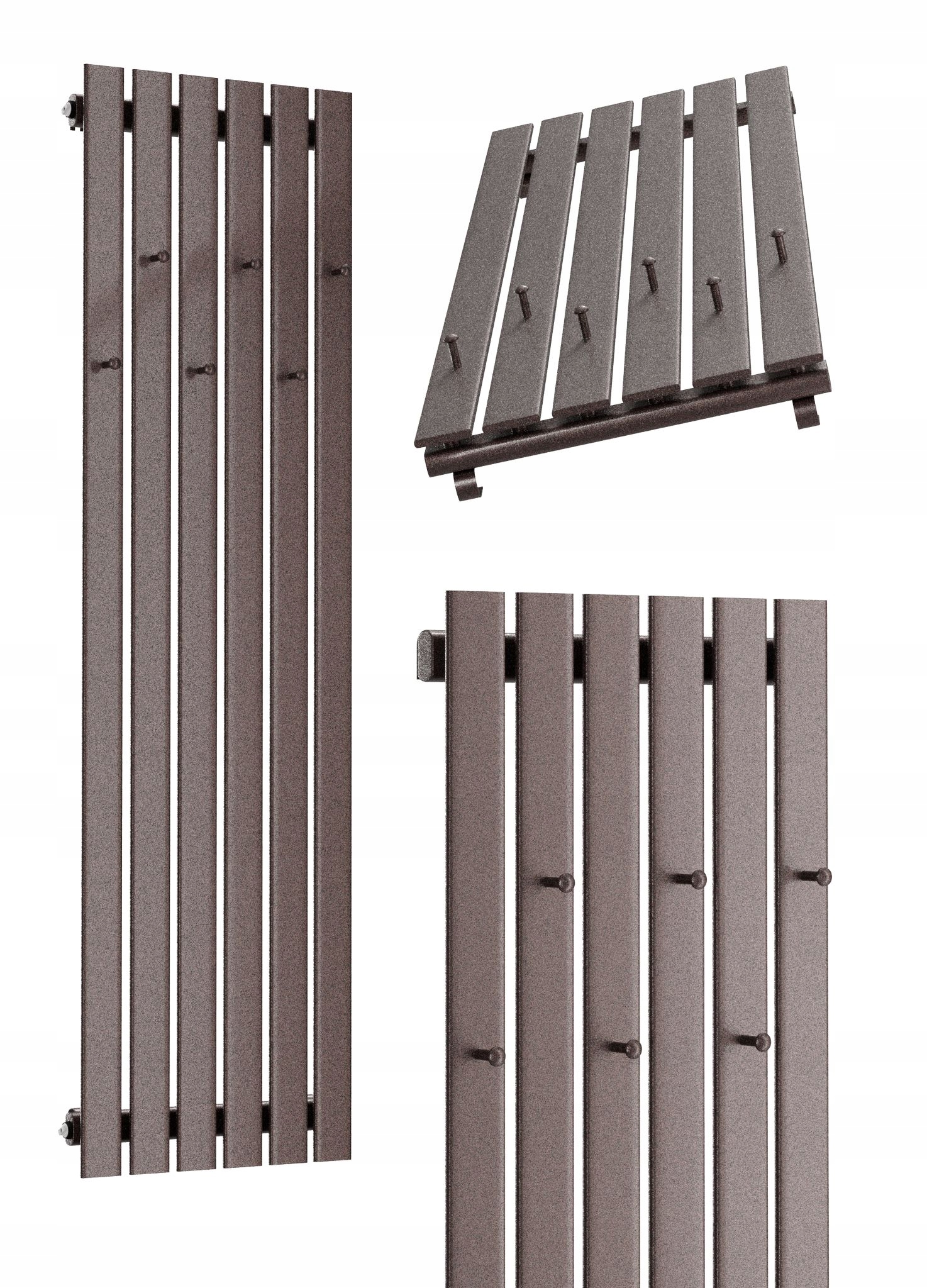Dekorativní radiátor s věšáky Bello Hook 140x45 Bordo