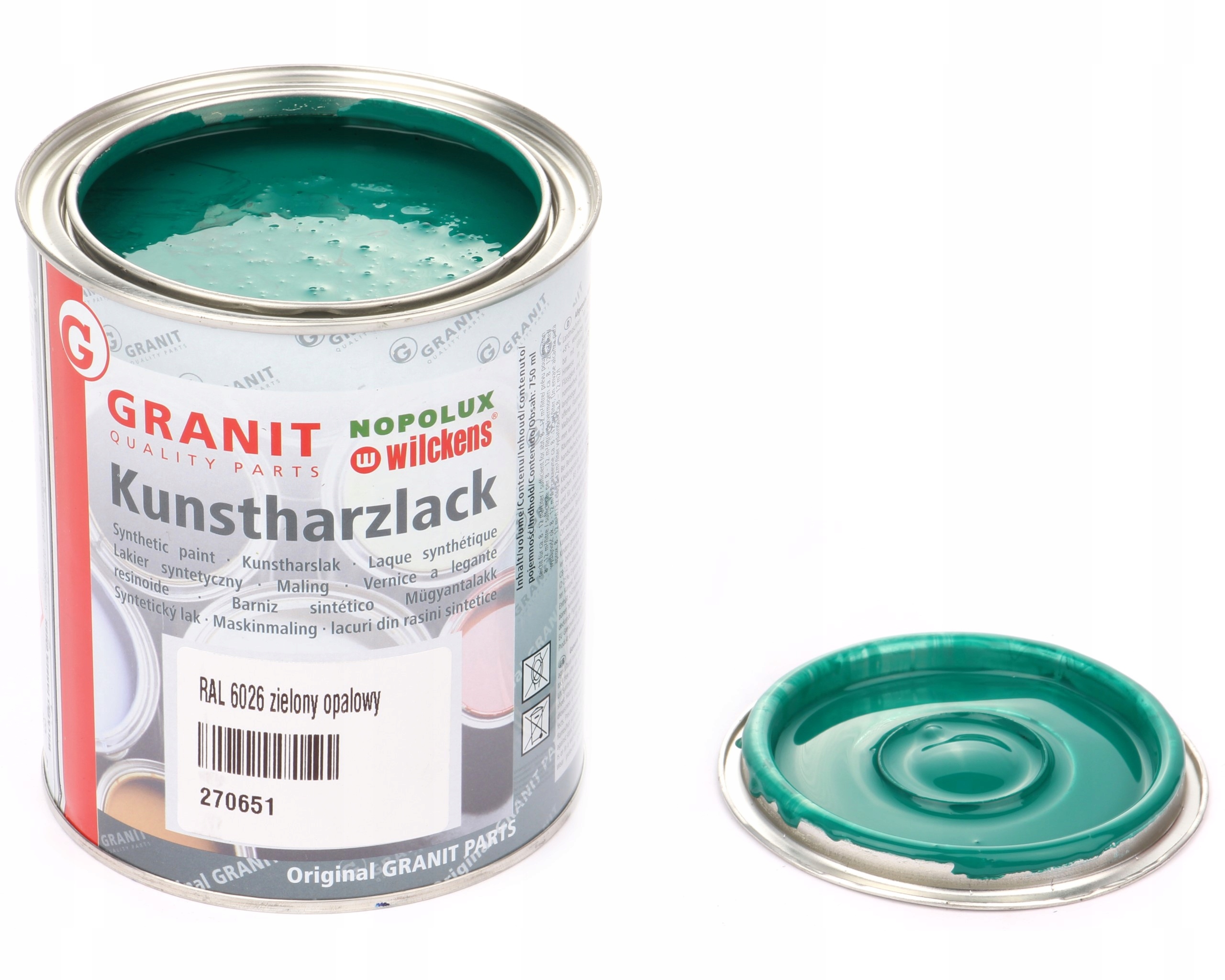 lak barva na stroje Ral 6026 1l Wilckens Granit