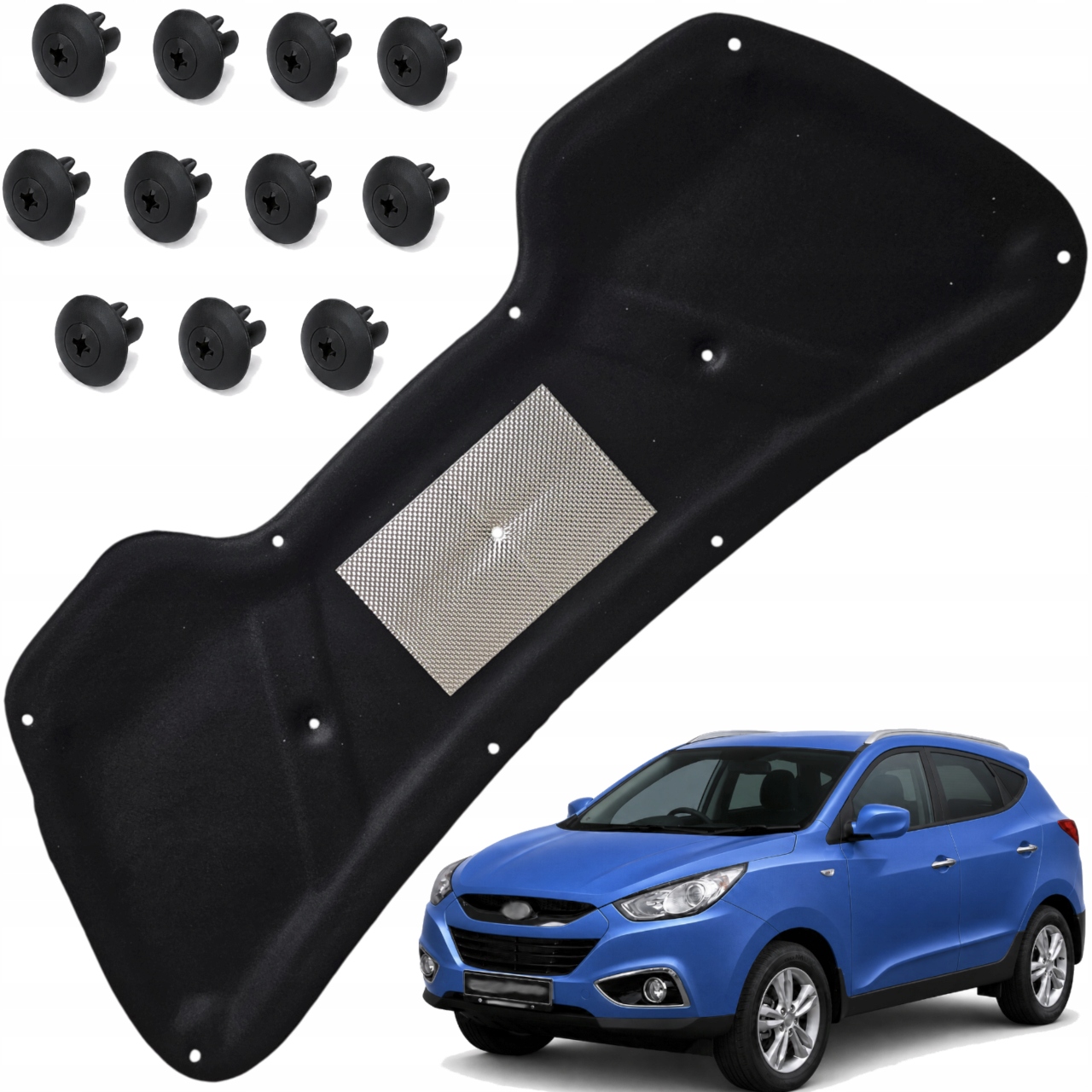 Odhlučnění masky Izolace podbití Mata Hyundai IX35 09-15 sponky Hq