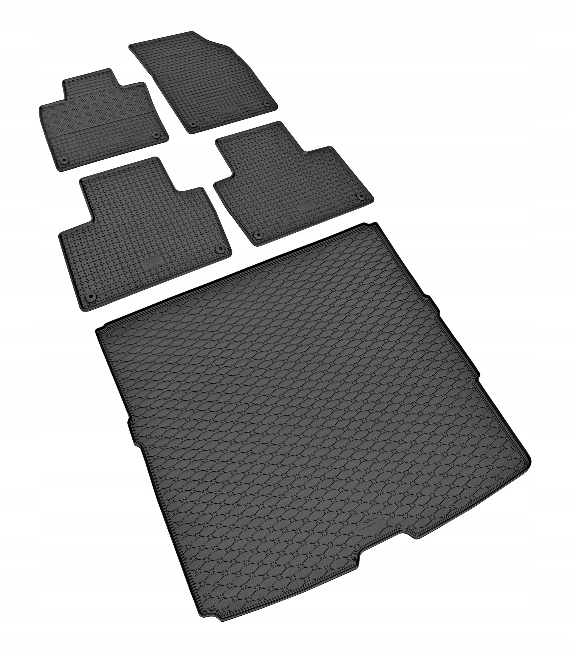 Zestaw dywaników do Volvo XC90 od 2015 - dywaniki gumowe i mata bagażnikowa