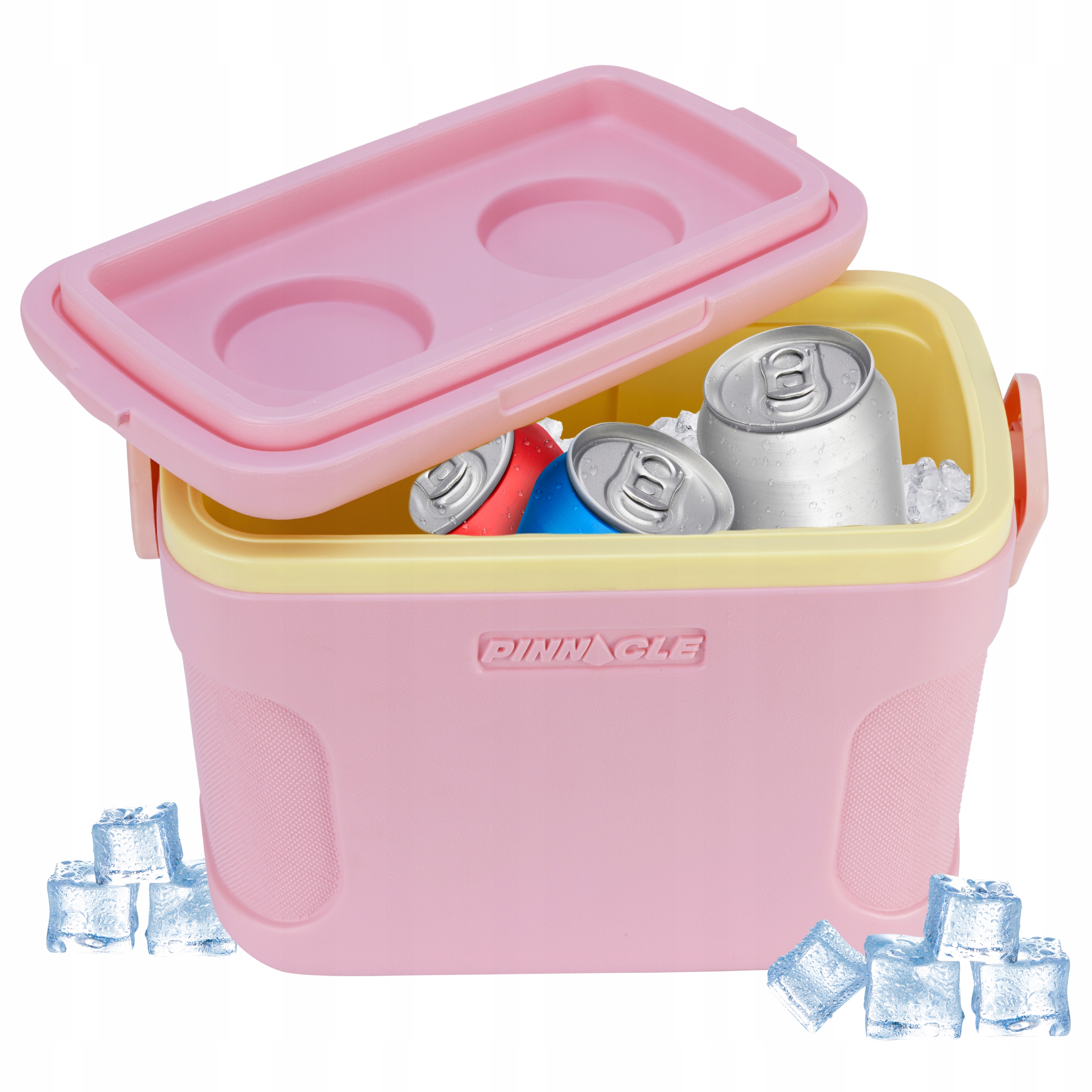 Malá, lehká turistická lednička s páskem 8L Růžová Pinnacle Chladicí Vložka